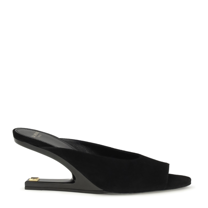 MAYFEYR - Balmain - Suede Open Toe Mules - GN0UR243LCMK0PA