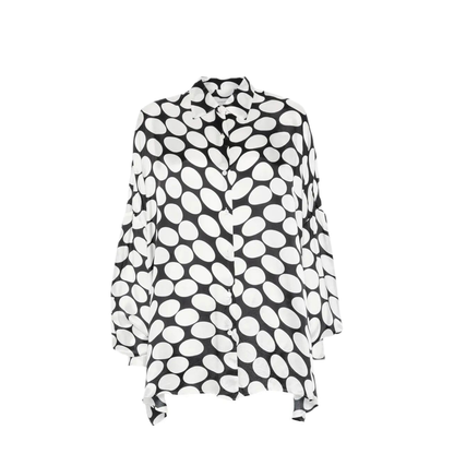 MAYFEYR - Dries Van Noten - Casia Viscose Shirt With Large Polka Dot-Motif - 0107003017900
