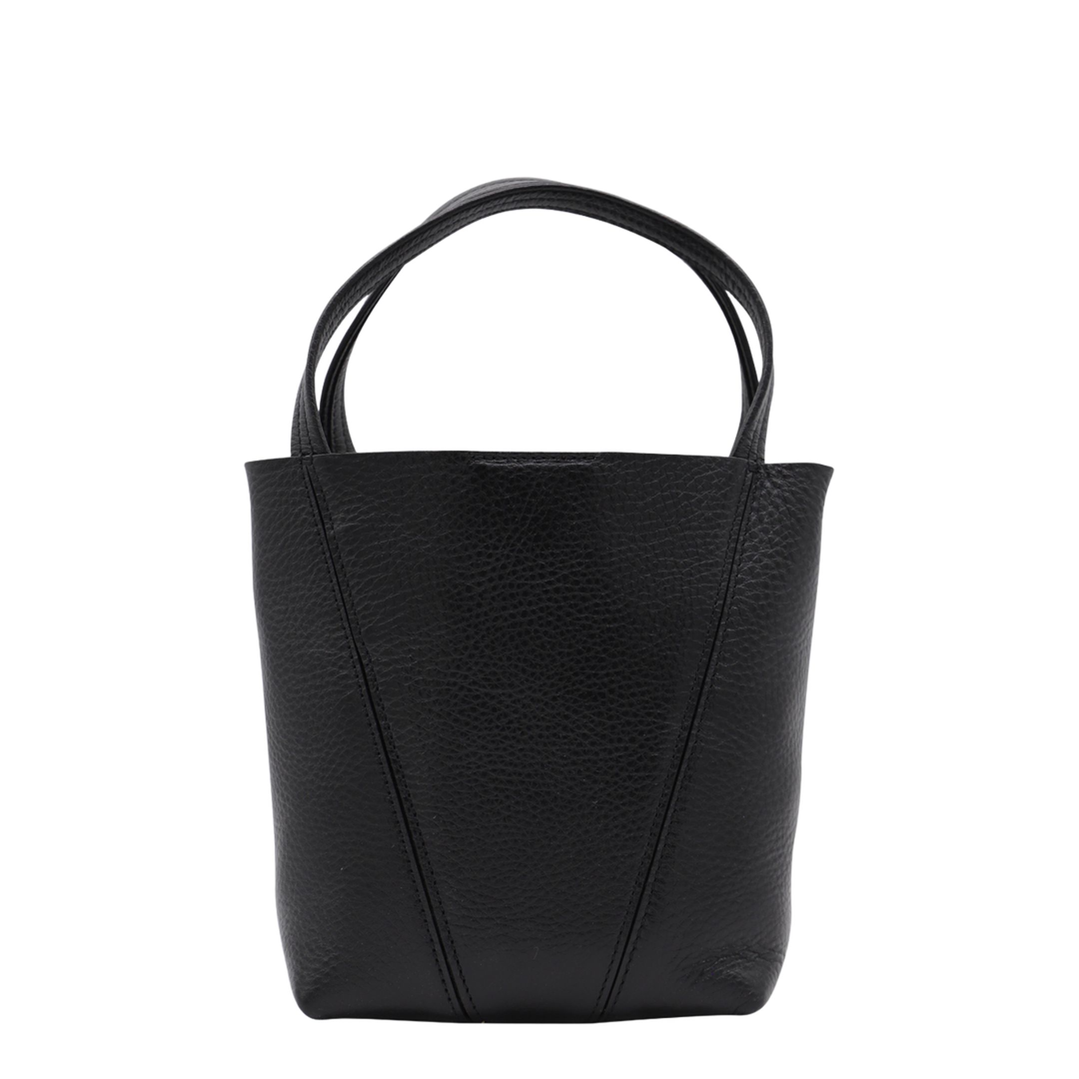 Small Spin Tote Bag in Grained Leather