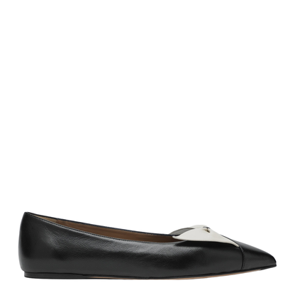 Soft Bow Ballerina Flats Black/Mascarpone