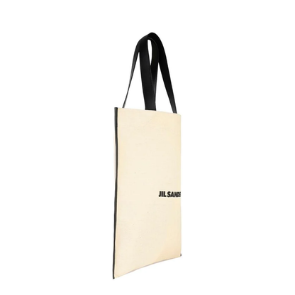 Beige Canvas Shopping Bag