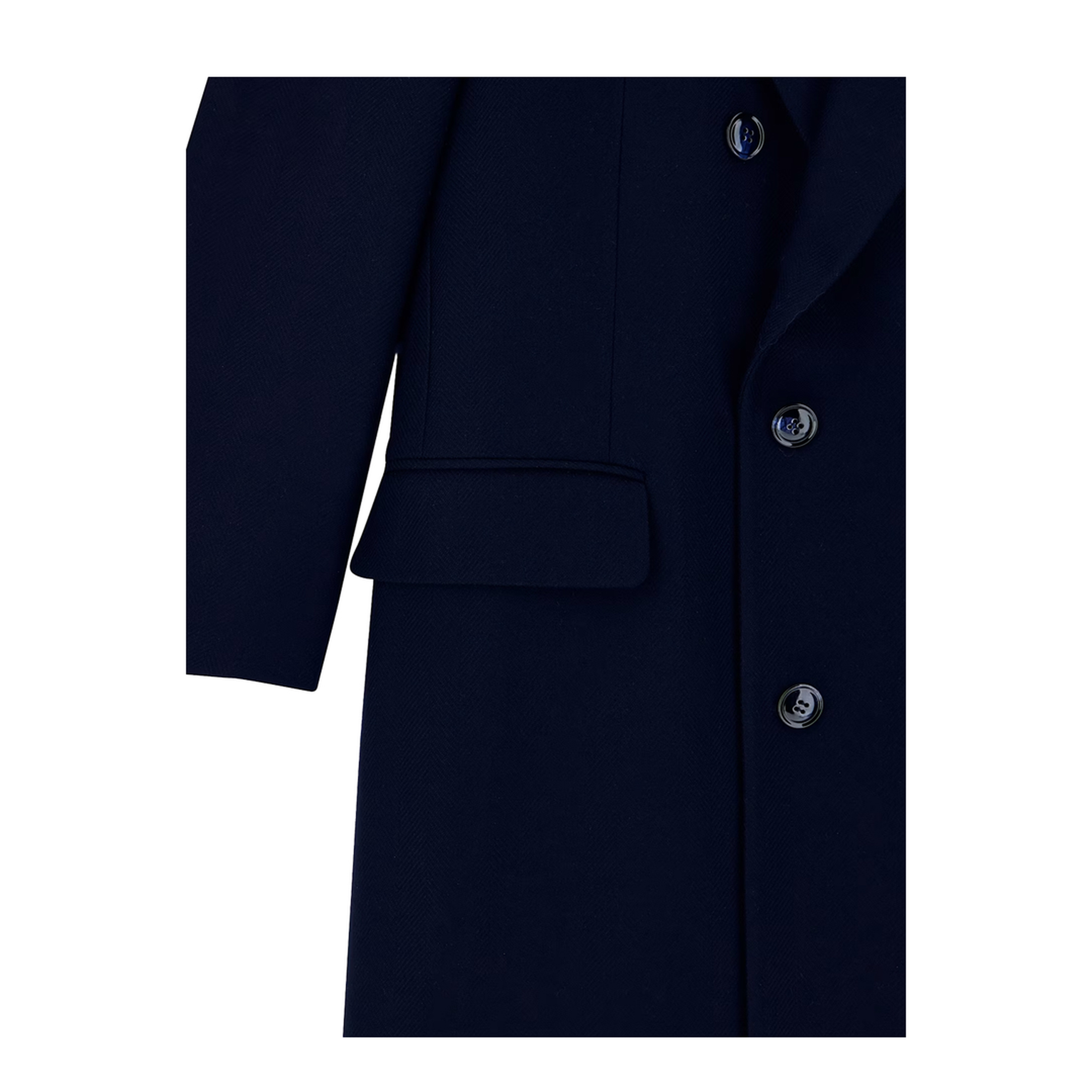 MAYFEYR - GIORGIO ARMANI - Wool Cashmere Chevron Double Breasted Coat - GM004489TE23872UB115
