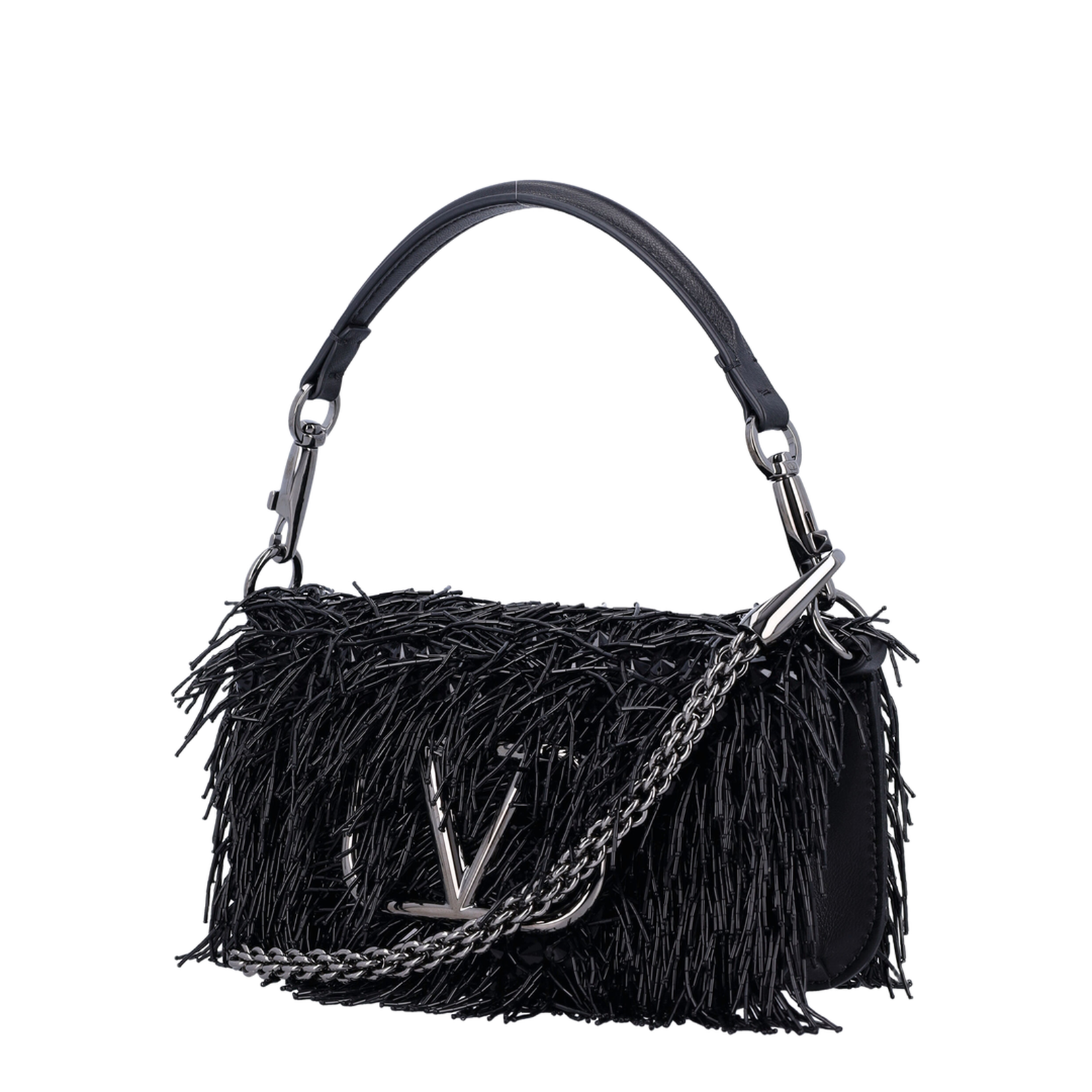 Embellished satin small LocÃ² handbag