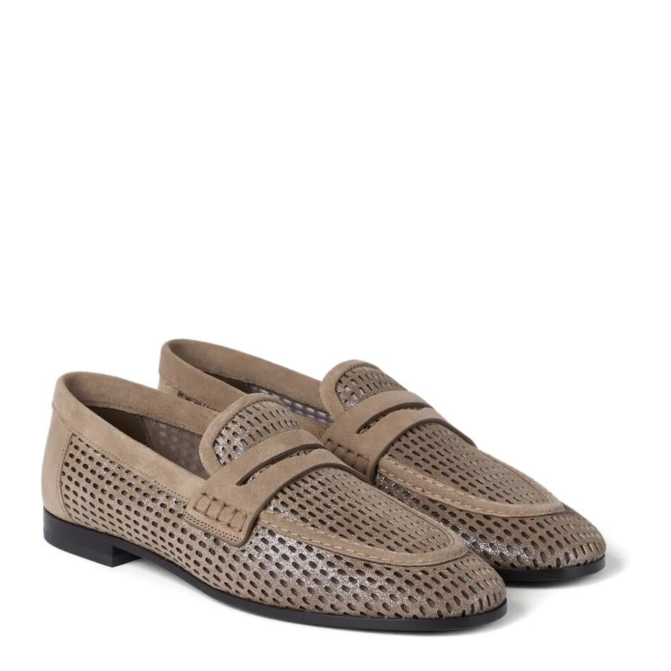 MAYFEYR - Brunello Cucinelli - Sparkling Net Leather Loafers - MZDVC3182C2767