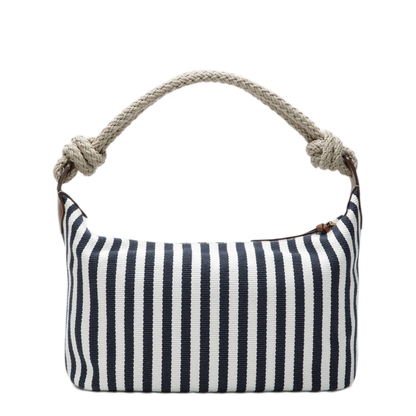 MAYFEYR - Miu Miu - Blue/Cognac Striped Canvas Bag - 5BC196ILO2I0GF0B9P