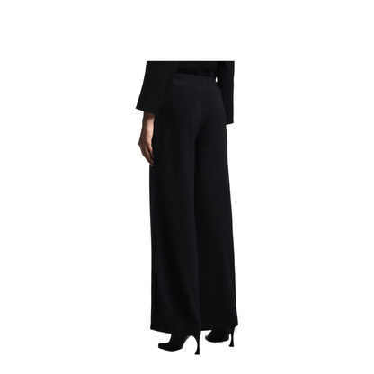 Stretch Sandblasted Fabric Trousers with Pleats