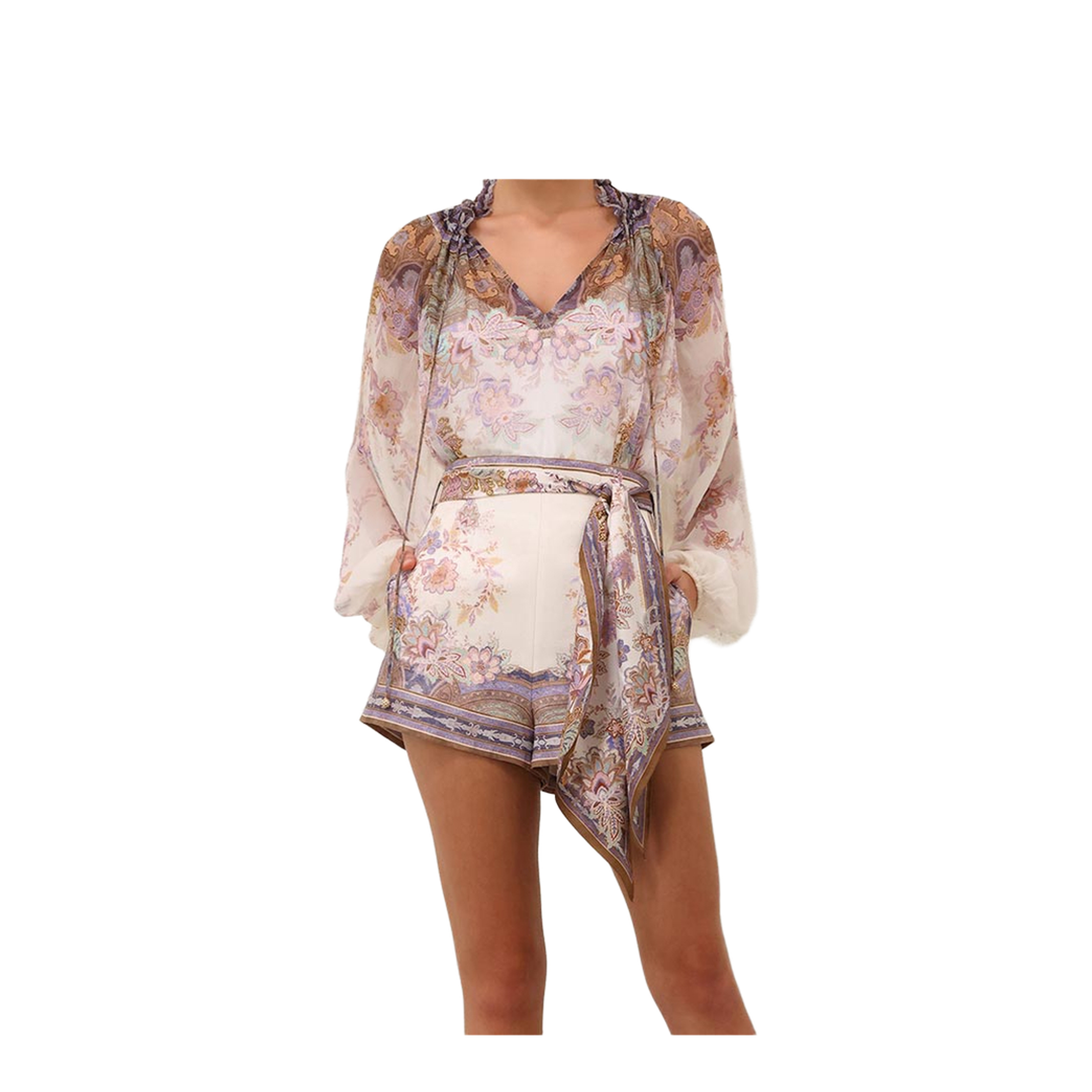 Luna Billow Puffed-Sleeve Blouse