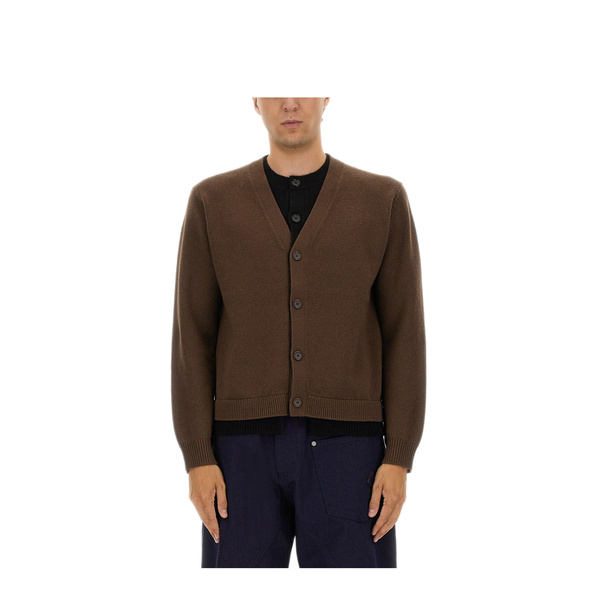 MAYFEYR - JW ANDERSON - Contrasting Layered Cardigan - KW1434YN0423600