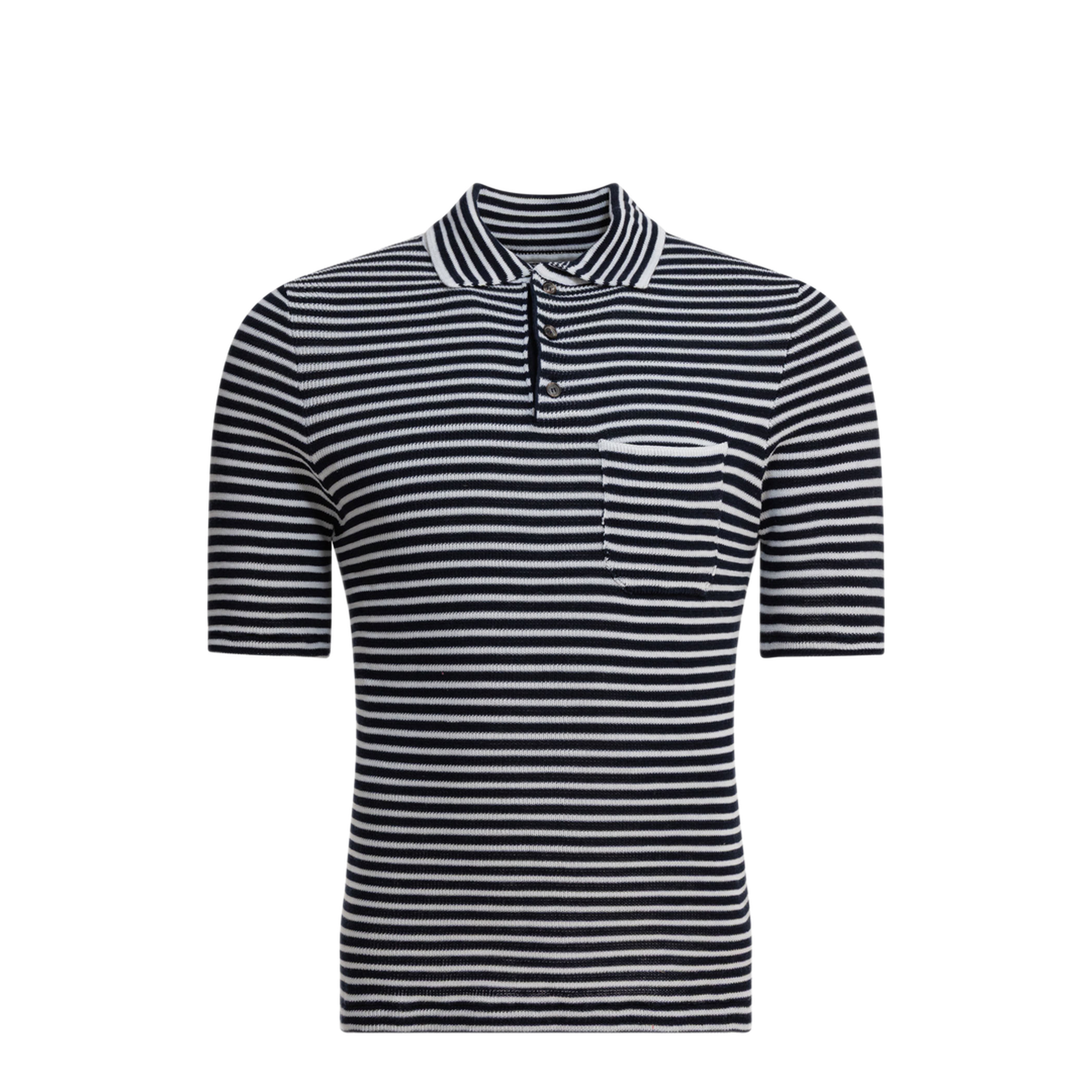 MAYFEYR - Rakkì - Broadway Polo Shirt With Buttons - BROADWAYBLUNOTTEBIANCO