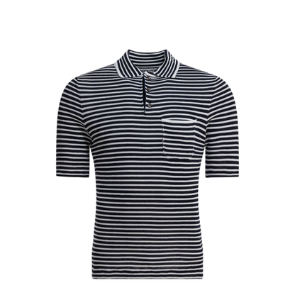 MAYFEYR - Rakkì - Broadway Polo Shirt With Buttons - BROADWAYBLUNOTTEBIANCO