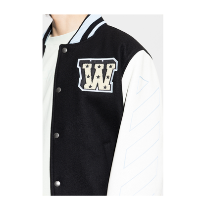 MAYFEYR - Off-White - Star-Logo Varsity Bomber Jacket - 44XJA122S26L002001