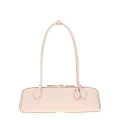 Le Teckel Medium Nubuck Shoulder Bag - Powder Pink