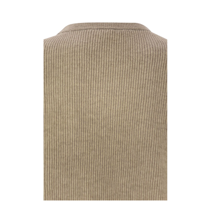 English Rib Cashmere Sweater with Monile