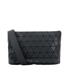 Crystal Matte Synthetic Leather Handbag - Matte Black