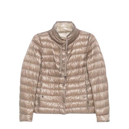 Reversible Puffer Jacket With High Collar