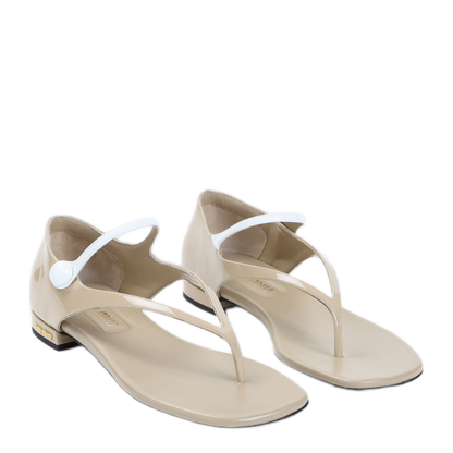 MAYFEYR - Miu Miu - Calf Leather Sandals - 5Y468EF01006EF0J34