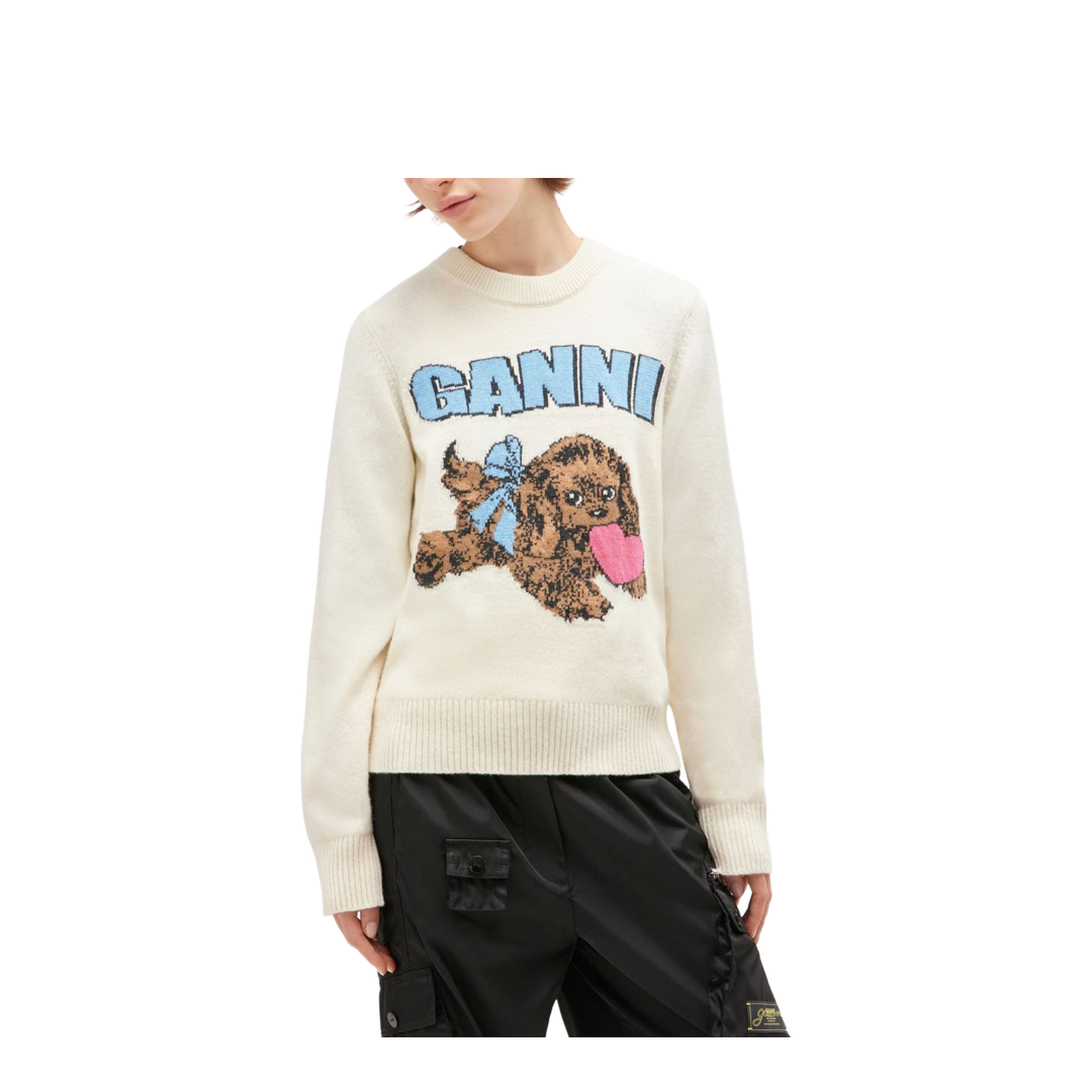 Puppy Logo Intarsia Sweater