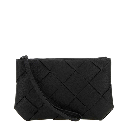 Diago Medium Leather Clutch Bags - Black
