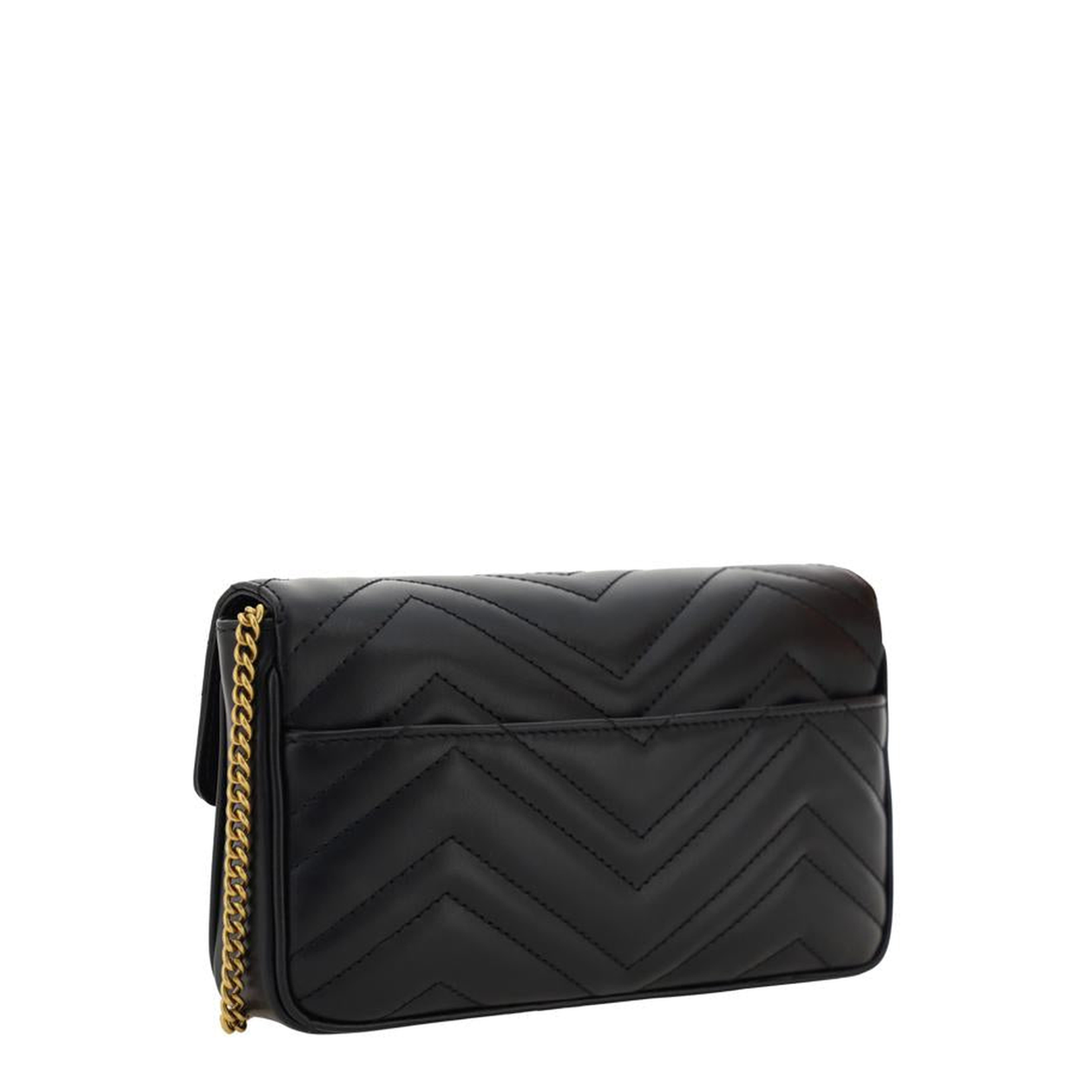 GG Marmont Leather Continental Wallet - Black