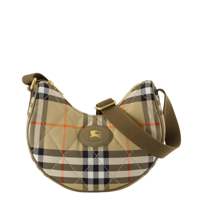 Check Fabric Shoulder Bag