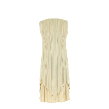 MAYFEYR - Bottega Veneta - Gold Polyester Blend Dress - 721738V2I607112