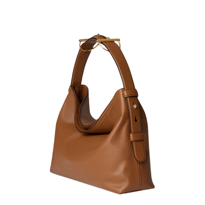 Beatrix Medium Leather Shoulder Bag - Brown