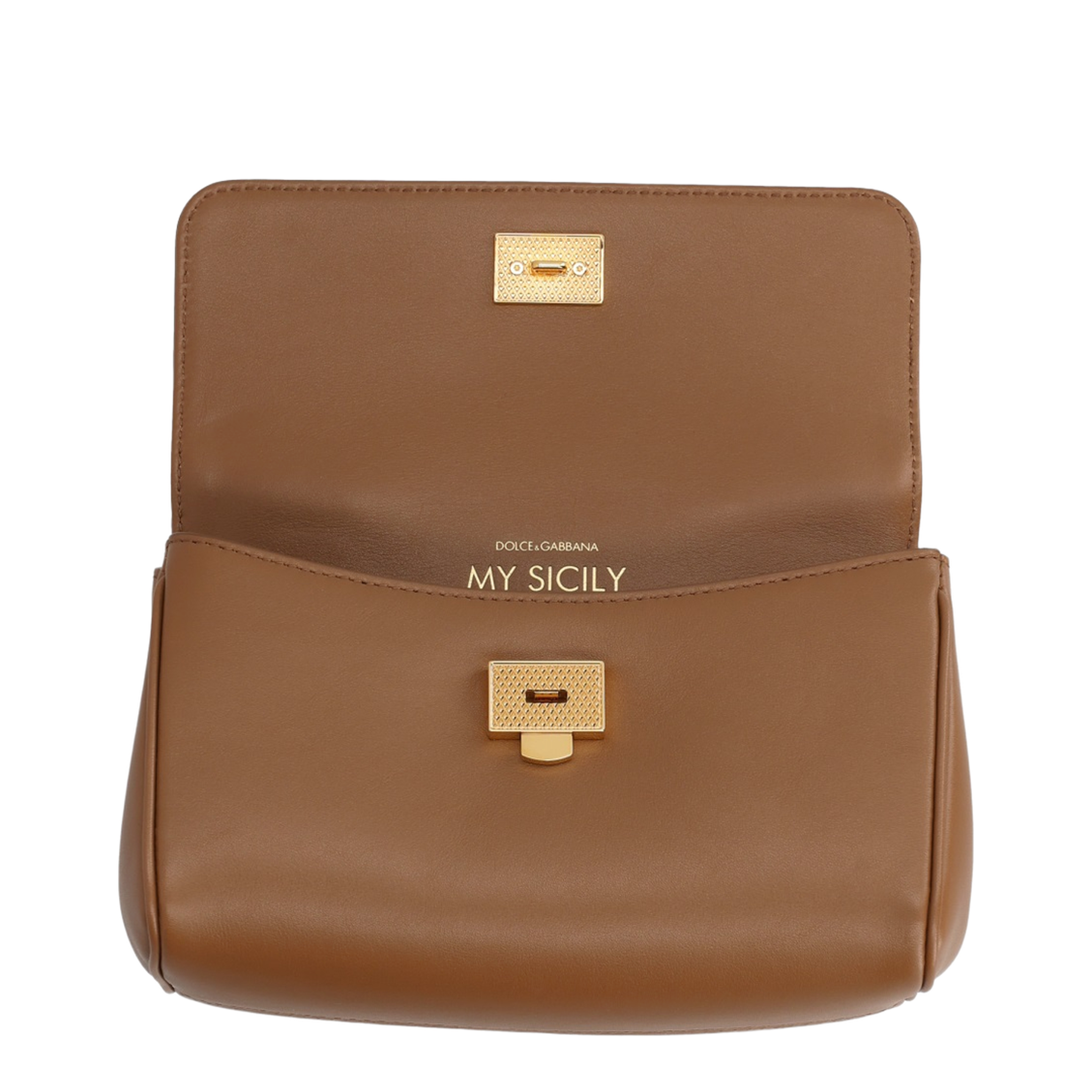 My Sicily Mini Plongé Calfskin Handbag - Brown
