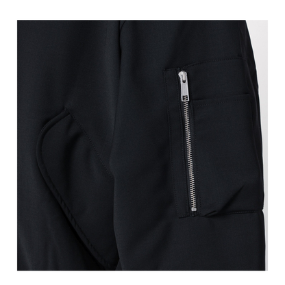 MAYFEYR - Entire Studios - Black Zip Up Bomber Jacket - ESU-W25-1047PLBW
