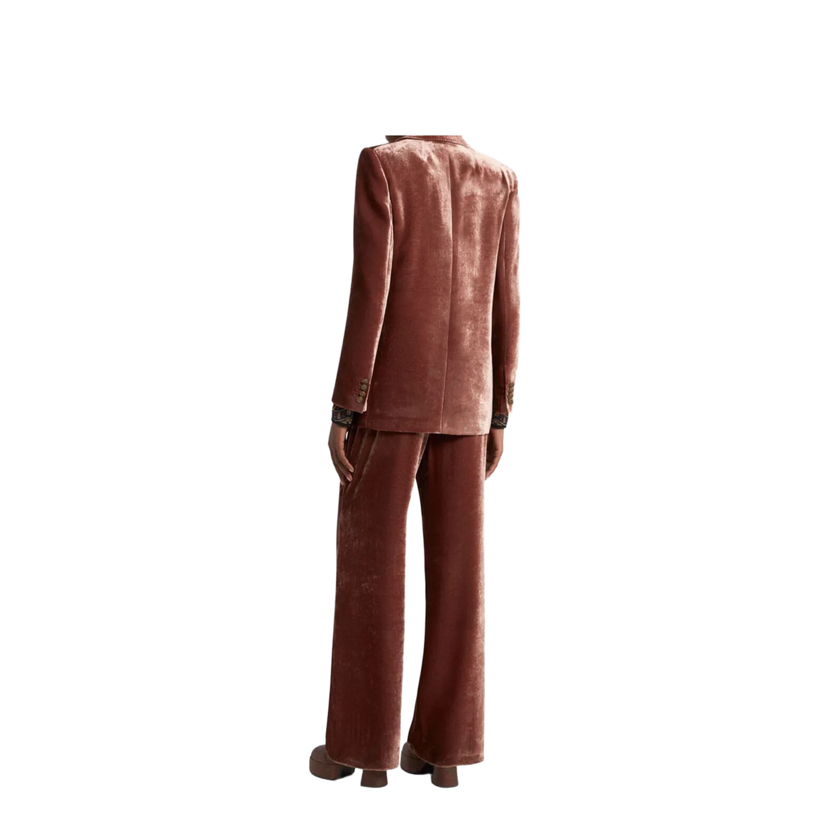 Silk-Blend Velvet Straight-Cut Blazer