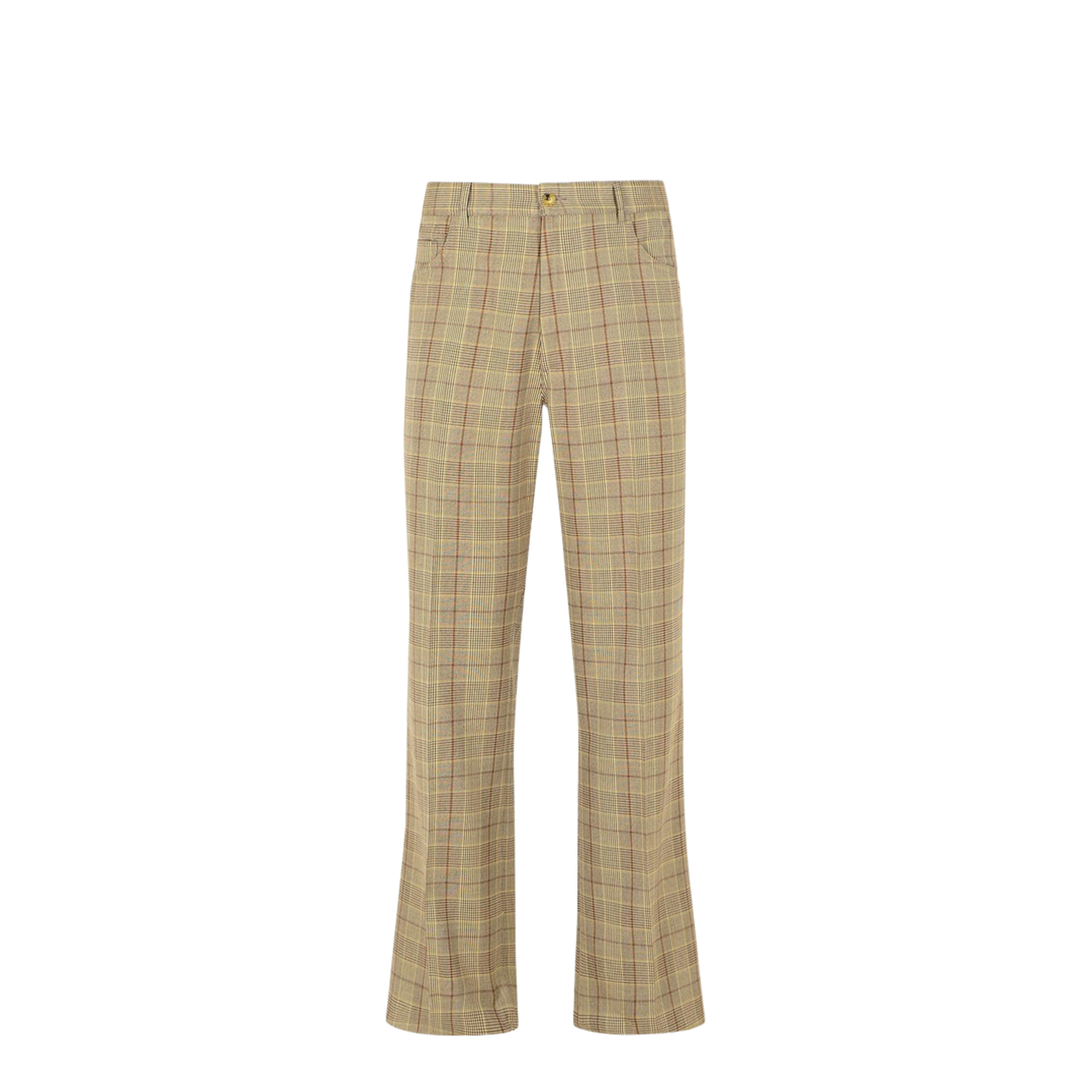 Natural Virgin Wool Blend Trousers