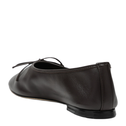 MAYFEYR - DEAR FRANCES - Espresso Leather Gala Ballet Flats - GAL17LEES