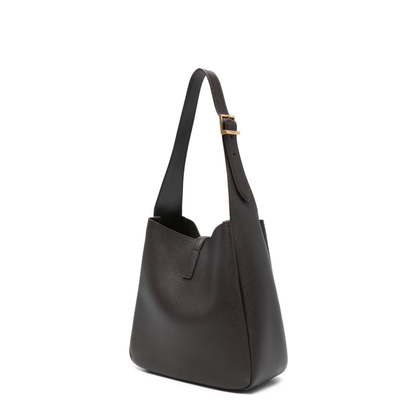 Le 5 À 7 Supple Small Grained Leather Shoulder Bag - Arabica