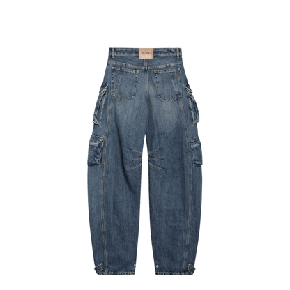 MAYFEYR - The Attico - Fern Washed Blue Cargo Trousers - 261WCP00084DDD122AA676
