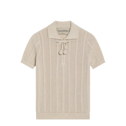 Open-Knit Polo Shirt