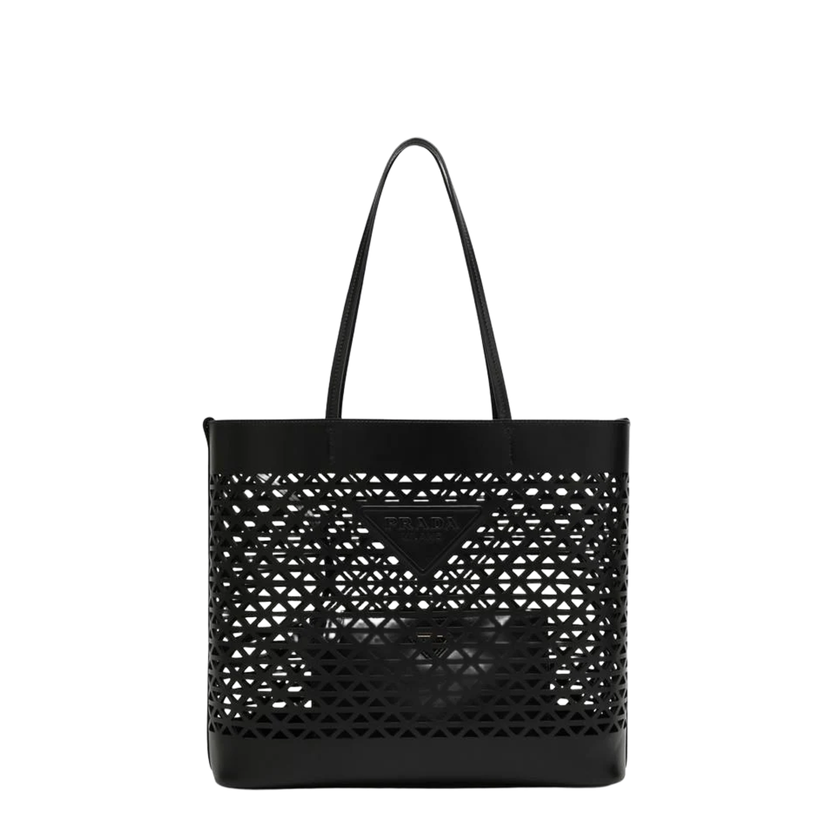 Black Small Double Saffiano Leather Bag