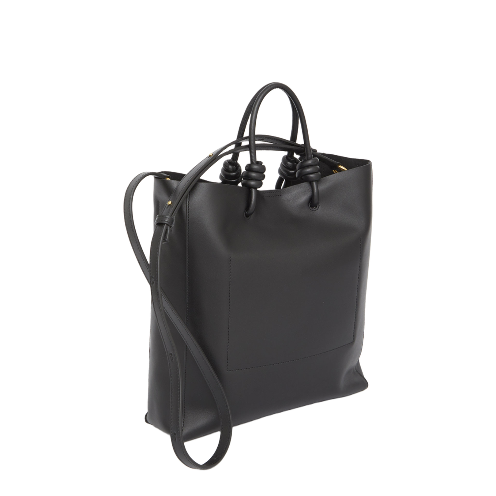 Knot-detail Leather Tote Bag