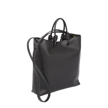 Knot-detail Leather Tote Bag