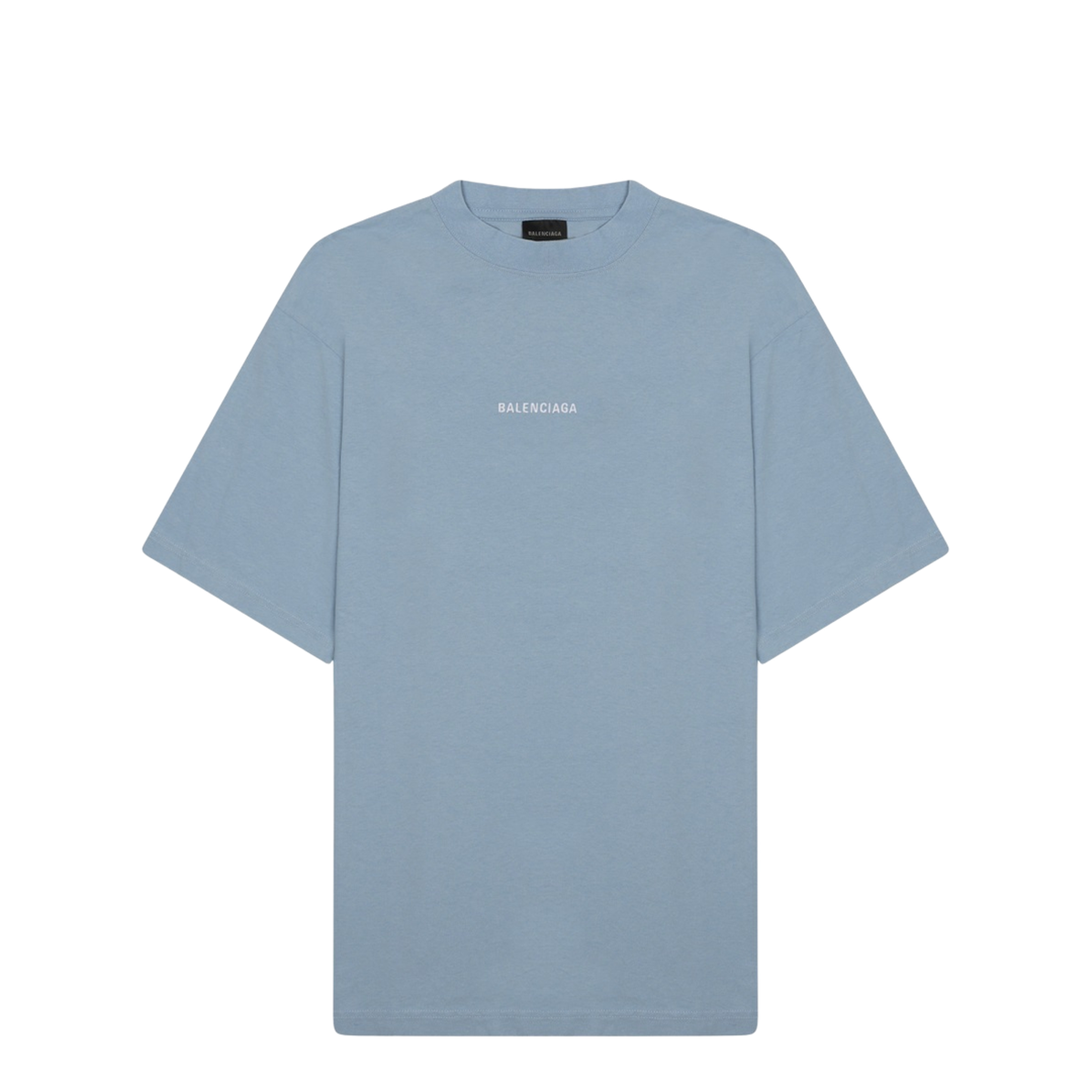 Back T-shirt Medium Fit in Light Blue/white