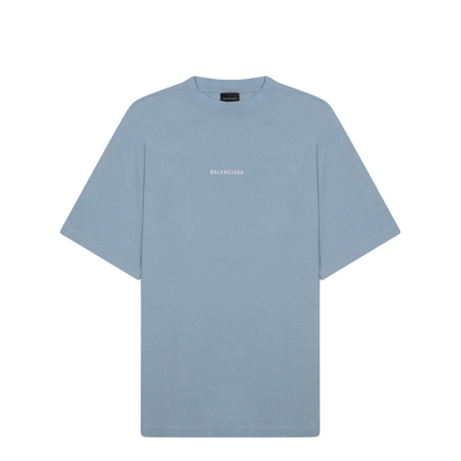 Back T-shirt Medium Fit in Light Blue/white