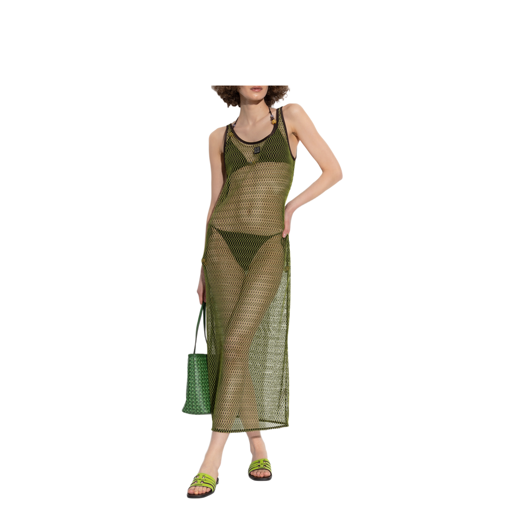Transparent Dress with Spaghetti Straps