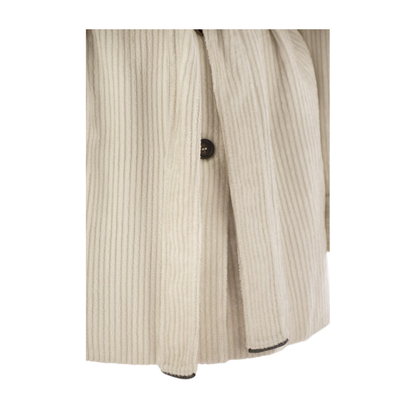 Corduroy Safari-Style Jacket with Jewellery