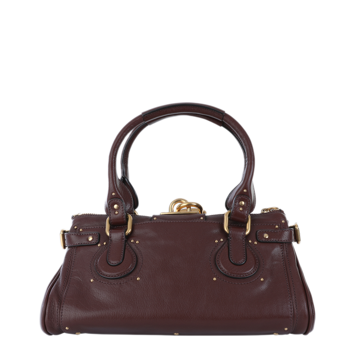 Paddington Buffalo Leather Shoulder Bag - Garnet
