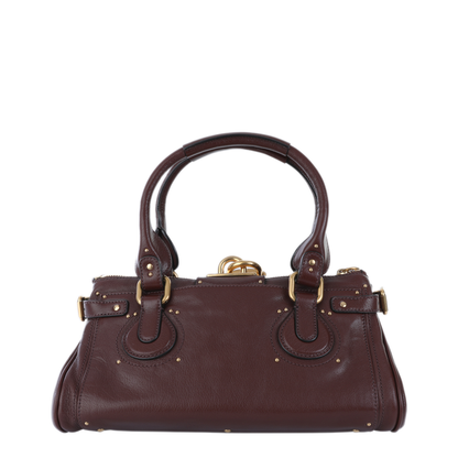 Paddington Buffalo Leather Shoulder Bag - Garnet