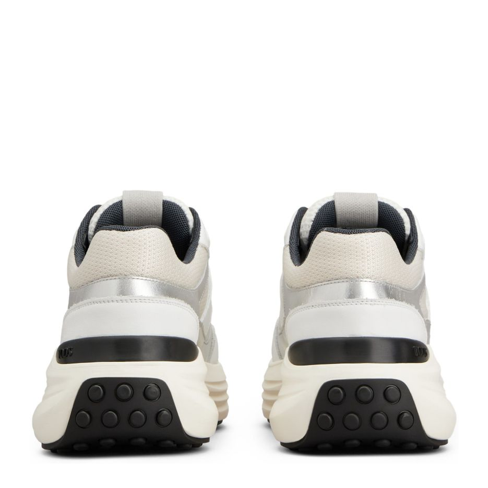 Sneakers in Leather and Fabric