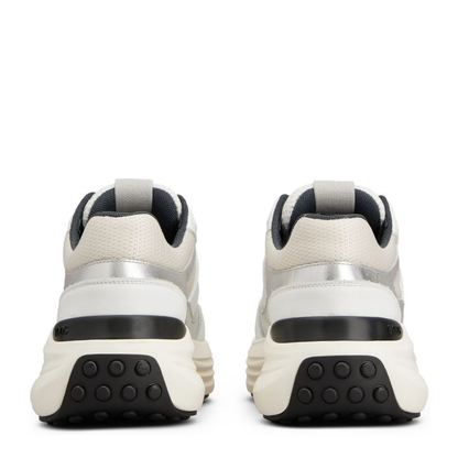 Sneakers in Leather and Fabric