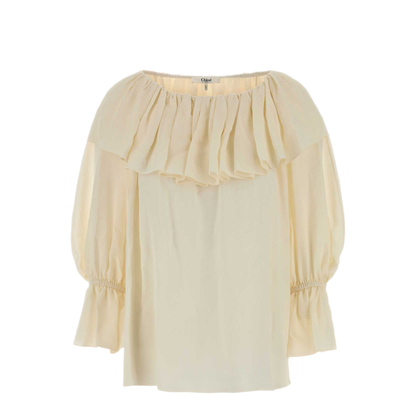 MAYFEYR - Chloè - Cream Silk Blouse - CH26UH101332103