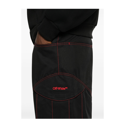 Contrast Stitches Cargo Pants