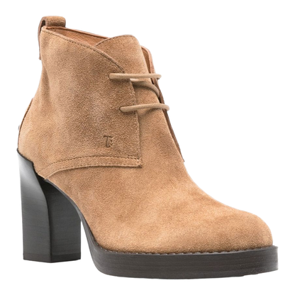 Brown Suede Upper Lace-Up Shoes