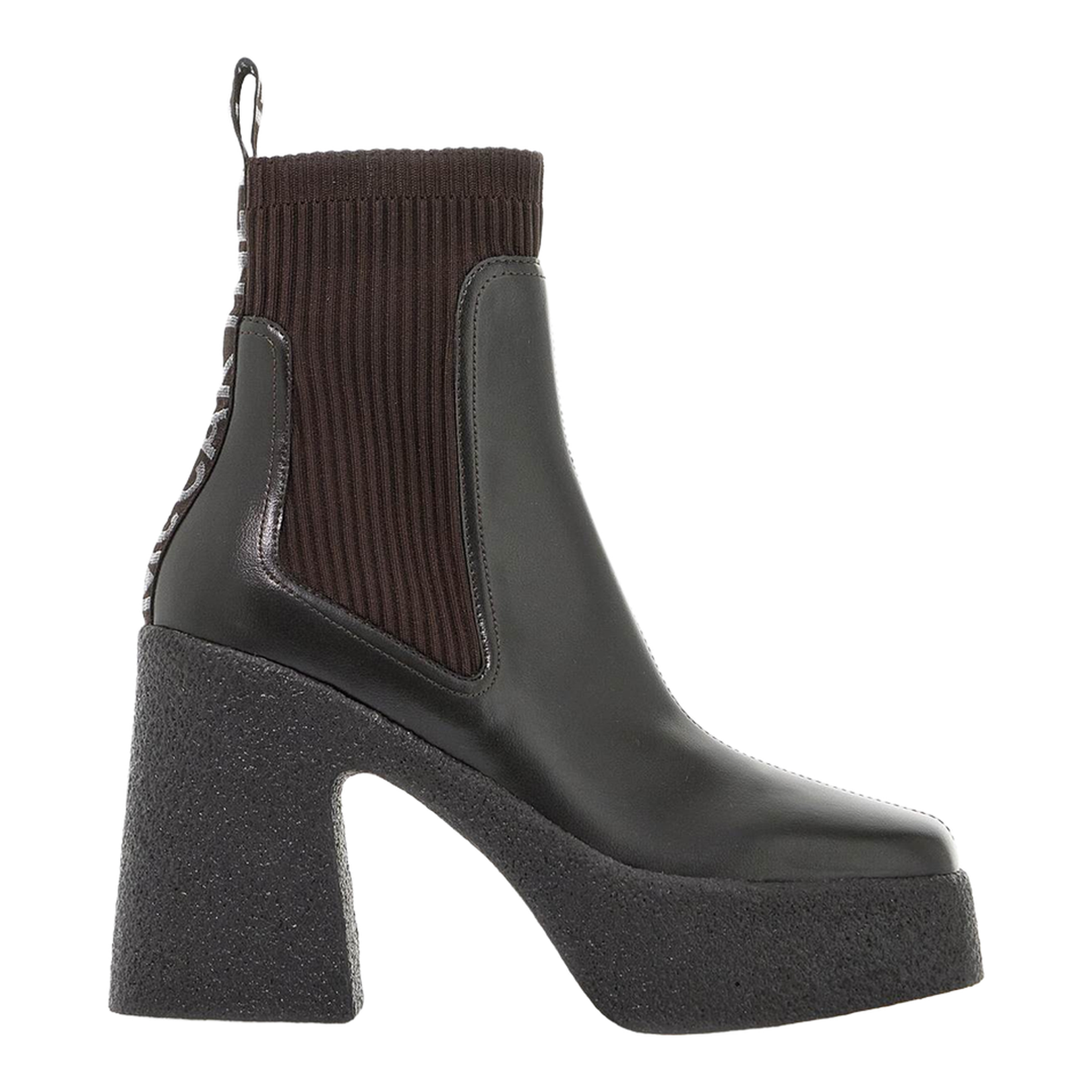Skyla Sock Ankle Boots with Heel
