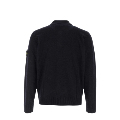 MAYFEYR - Stone Island - Midnight Blue Wool Polo Shirt - L2S155100018S00B4V0020